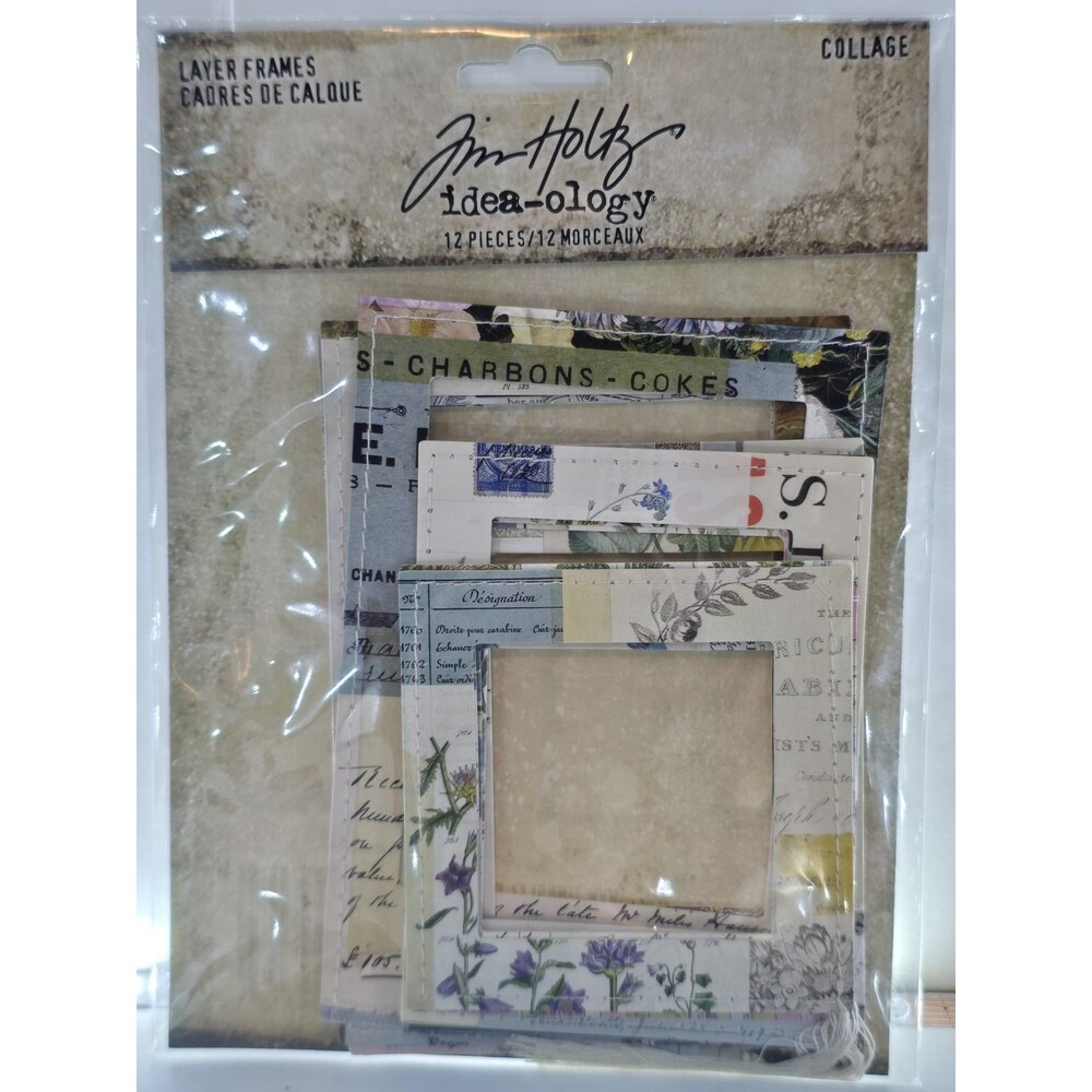 Tim Holtz Idea-ology Layer Frames Collage TH94318 12 Pieces New Sealed